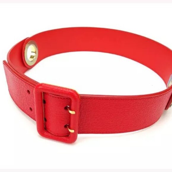 Louis Vuitton belt Red Gold Woman Authentic - Picture 9 of 11